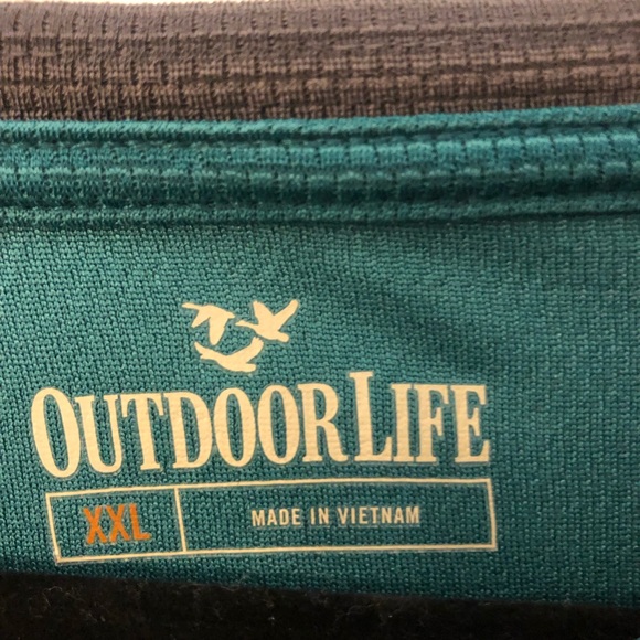 Outdoor Life Unisex Green/Gray XXL Athletic Top - Picture 2 of 6